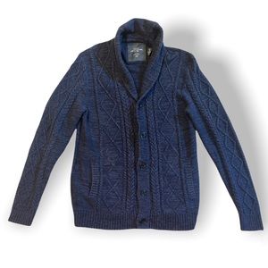 H&M navy blue knitted detailed sweater size Large